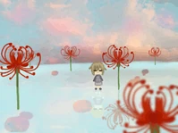 #176 - "Red Spider Lily", by 日陰 - When turning the Red Lily Lake upside down