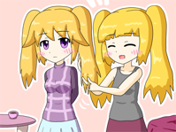 #273 - "I Like Twintails", by 永氷水 - Enter Twintail-chan's house in Hand Fields, with the Twintails effect