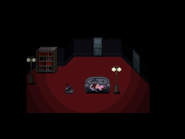 Oni Musume and her pet telephone asleep as seen from The Monsters Jaw