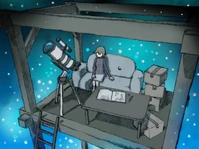 #254 - "Secret Base in the Attic", by ガン★カゼ - After interacting with the telescope in the attic of the Infinite Library and it doesn't show only white