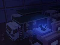 #411 - "Vending Machine Factory", by 小可 - See the cat in Vending Machine Factory (see below)