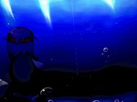#183 - "At The Bottom Of The Water", by クスゥ - When first entering Huyure-chan's area