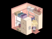 #339 - "Dressing Room", by Mad Project - Enter the dressing room of Firehead's house in Aquatic Cube City for the first time