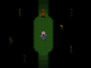 Grey Haniwa and a regular Haniwa asleep as seen from The Monsters Jaw