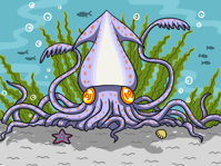 #30 - "Giant Squid", by けるお - When you enter the Reef of Atlantis for the first time