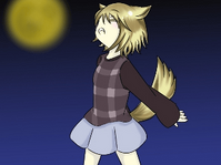 #83 - "Howling At The Moon", by 彼岸花 - When using the Wolf effect to howl at the moon on the nighttime ledge in Day and Night Towers