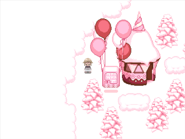 A vending machine kept afloat by industrial-grade balloons.