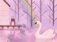 #390 - "Purple Lake", by 小可 - Enter Lavender Waters for the first time