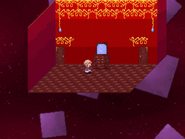 The dressing room preceding the ballroom, where Urotsuki can prep