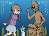 #257 - "Bodhisattva", by ガン★カゼ - After interacting with the Buddha statue in the Museum with the Glasses effect equipped