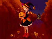 #362 - "Happy Halloween", by 小可 - Wear the costume in Halloween Forest for the first time