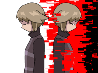 #345 - "Even if you cough", by 鉾立真虚人 - Chainsaw Urotsuki's reflection in the Mirror Room and trigger an event with the lone Urotsuki in Static Noise Hell