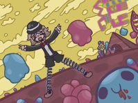 #405 - "B O I N G !", by rollaby - Enter the Blob Desert with the Spring effect obtained