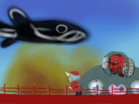 #293 - "Chance Meeting", by 櫻 - Enter the submarine in the Docks, then encounter the large whale in the docks of Paradise