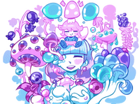 #447 - "Fungus", by Froggo - Enter the mushroom's girl room in Azure Garden for the first time