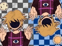 #250 - "Looking in the Mirror", by sillyzawa - After using the Glasses effect in the Mirror Room