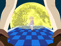 #41 - "Doppelganger", by 戀雅　鵺 - When using the Glasses effect on the nighttime ledge in Day and Night Towers