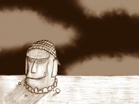 #213 - "Moai", by Hans - After interacting with the Moai Bro in the Sea of Clouds
