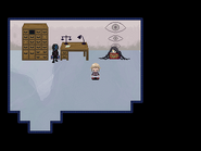 Megusuri in the Eyeball Shop as Hakoko watches. (Seeing both of them will unlock Wallpaper #217)
