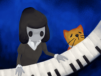 #53 - "Musician & Cat", by 月狗使-Tsukushi- - After meeting Elvis Masada