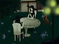 #438 - "黒魔女の茶会", by 小可 - View the two shadow ladies in Twilight Park