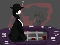#121 - "Black Witch Invisibility", by 月夜 - After using the Invisible effect on the sane Shadow Woman found on the purple circle in the Mini Area of Toy World after interacting with her