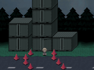 Blocked-off road