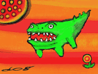 #12 - "Crocodile Dog", by yuanshang - After going to the "Green Monster Party" in Garden World