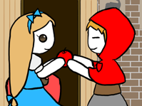 #300 - "Here's an Apple", by シキノソラ - Visit the young girl of the Snowy Village with the Red Riding Hood effect equipped