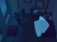 #408 - "Peaceful bedroom", by 小可 - Enter the bedroom in the Nocturnal Grove for the first time