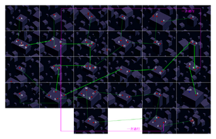 Map of the warp connections in the Teleport Maze