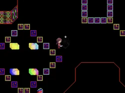 A  dropping yen upon being killed, signified by the gray coin in front of Madotsuki.