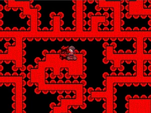 Infierno, bloque rojo del Camino de Mosaicos de Neón