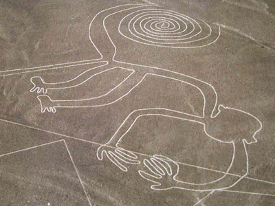 A Nazca line drawing resembling a monkey.