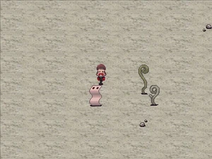 Madotsuki y la toalla.