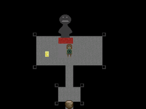 The hut's interior