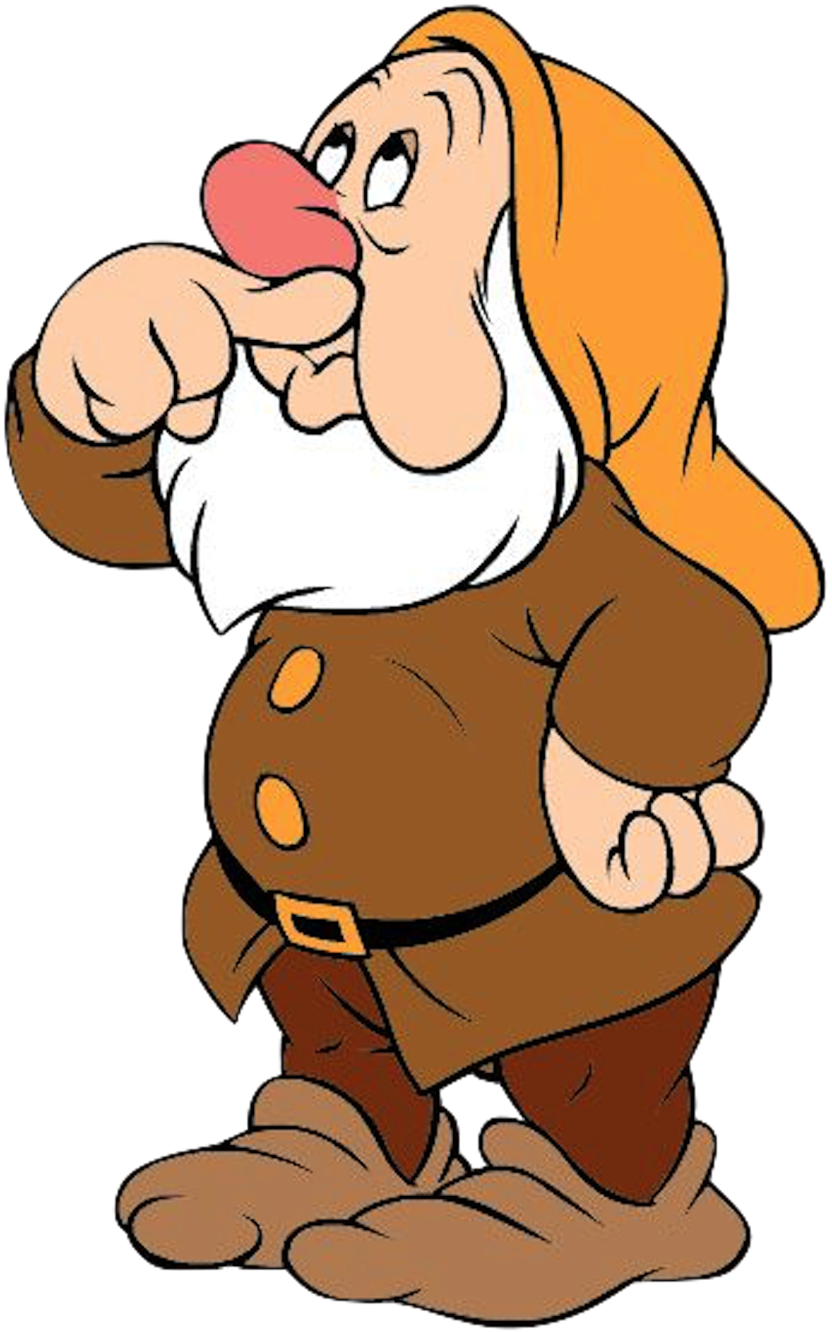 Веселый гномик. Тёмик гномик. Гном с большим носом. Статуэтки из полимерной глины. Смешные персонажи.