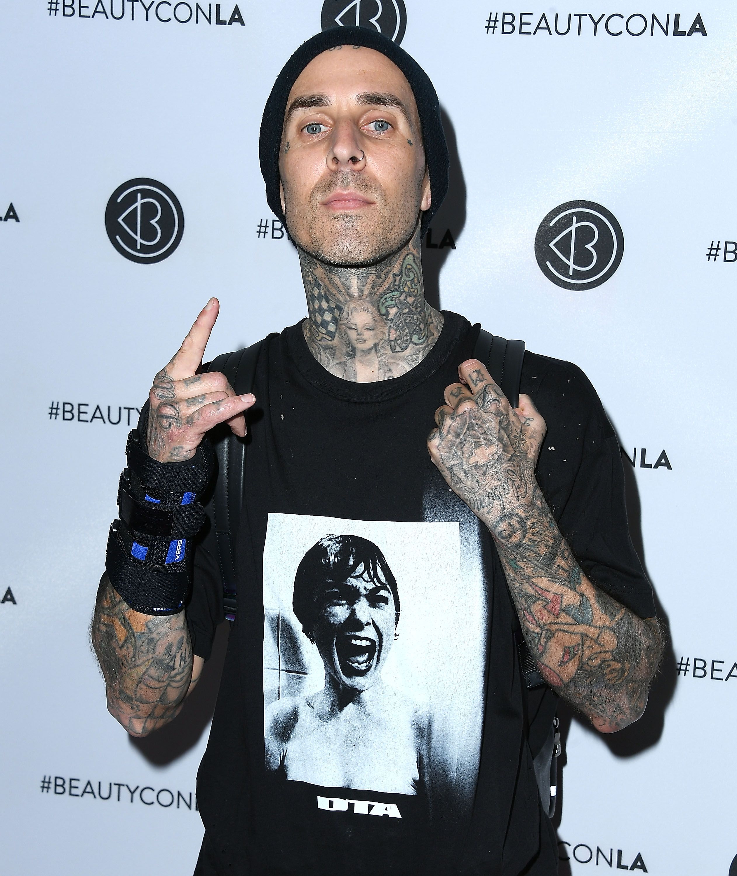 Fledgling Tattoo Artist Kourtney Kardashian Gives Travis Barker Some New  Ink  HuffPost Entertainment