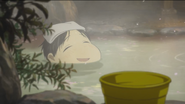 Yuuri having a great time in the onsen