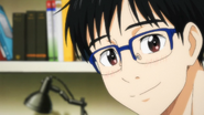 Yuuri smilling