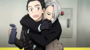 Victor hugs Yuri
