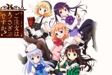 kafuu chino, tippy, anko, and wild geese (gochuumon wa usagi desu ka?)  drawn by yunagi_amane