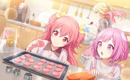 Emu looking at Airi