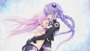 Purple Sister (Nepgear) hugs Purple Heart (Neptune)