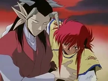 Con Yomi al final del combate contra Shigure