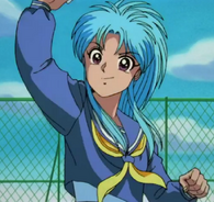 Botan in school clothes.