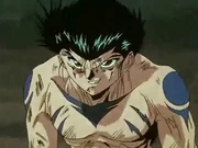 Con los tatuajes que lo identifican como un Mazoku.