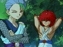 Toya y jin visitando a urameshi