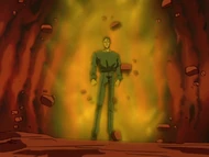 Sensui unleashing his Sacred Energy.