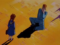 Kuwabara (Yusuke posessing him) and Keiko.